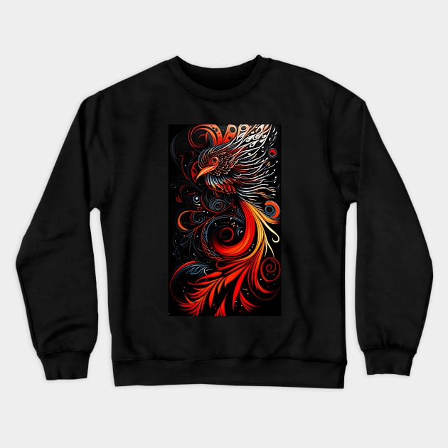 Firebird Crewneck Sweatshirt by Mistywisp